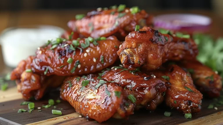 A plate of chicken wings