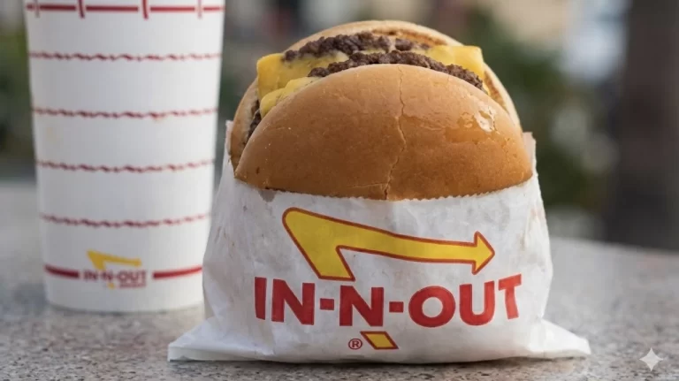 in n out burger and soda