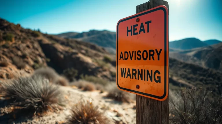 Heat Advisory Warning sign in San Diego