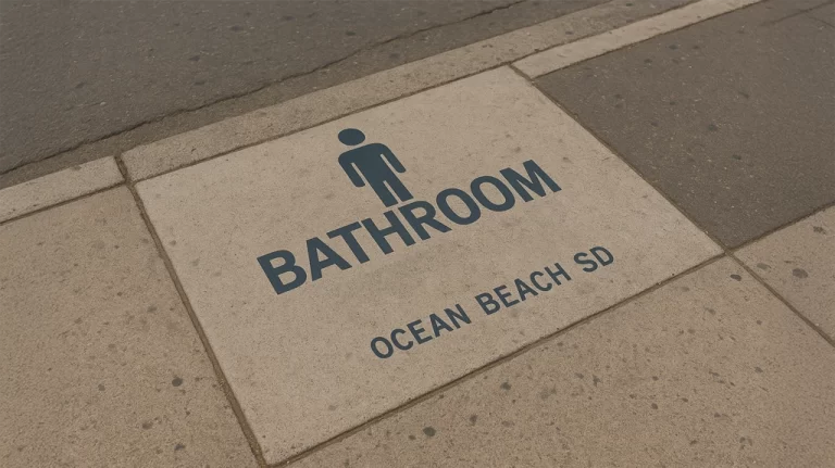 Bathroom Sign on Sidewalk