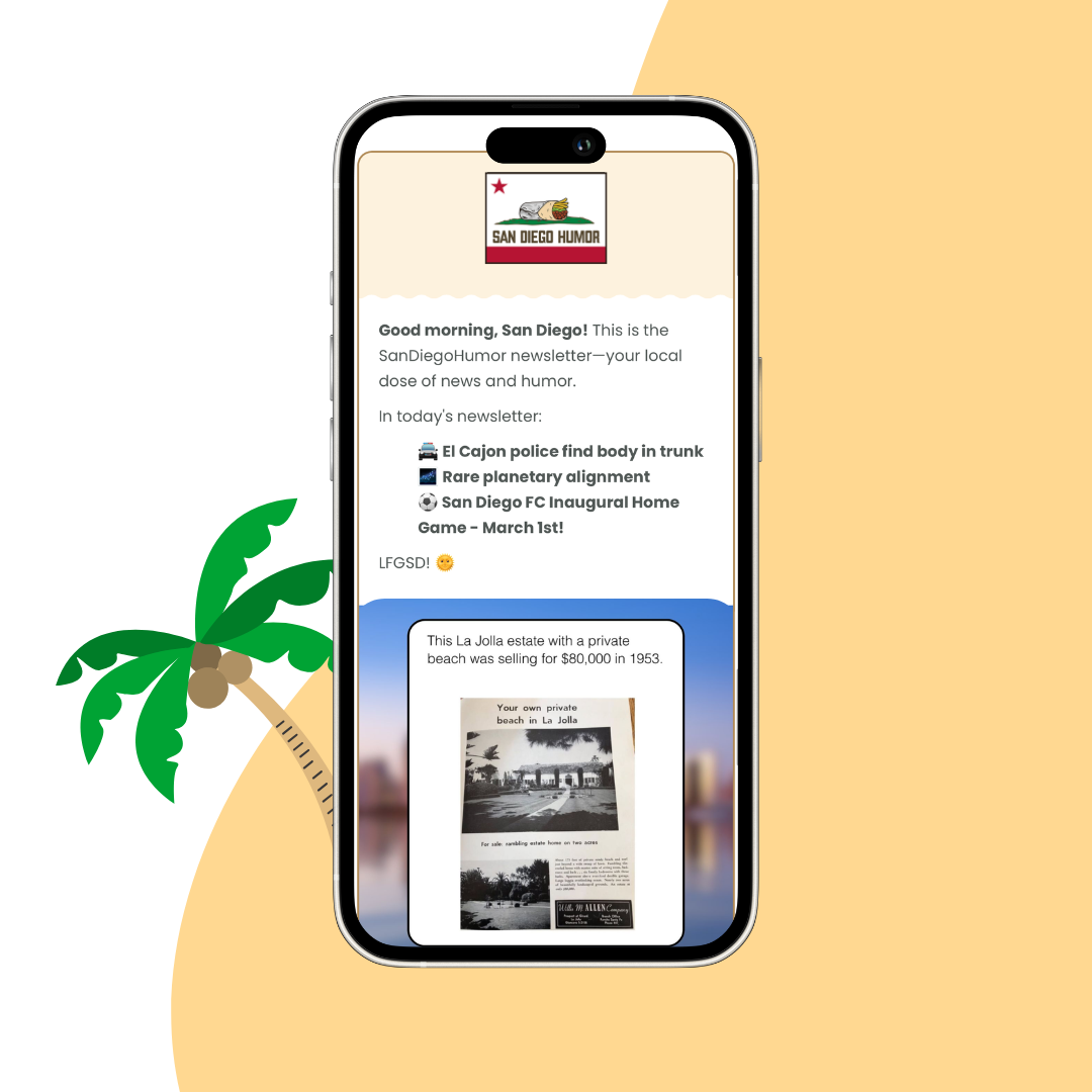 SanDiegoHumor weekly newsletter banner